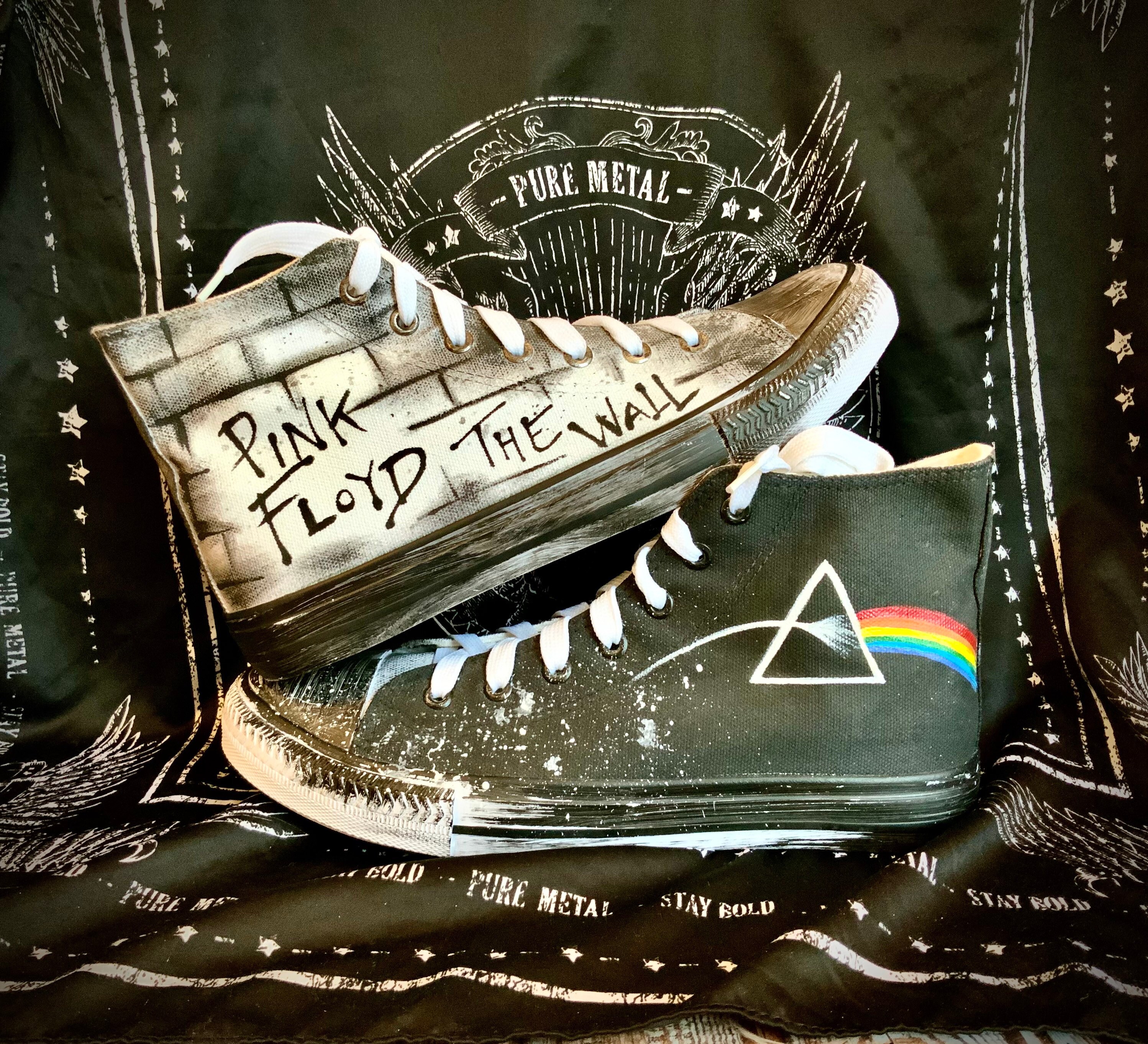 Hand-painted and Waterproof Unisex Kids Shoes Pink Floyd - Etsy Australia