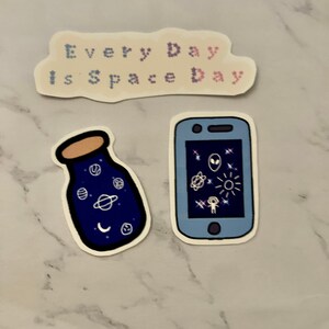 Space Stickers | Wasserabweisend | Kratzfeste | Astronomie Sticker| Handyaufkleber| Galaxy |