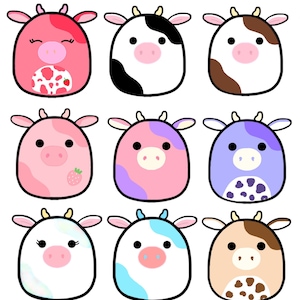 Cow Squish Stickers