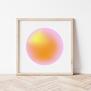 Printable & Projectable Glow Circle Raumdekor | Beleuchtung| Modern | Kendall-Projektion | Sonne | Meditation | Liebe | Heilung | James Turrell