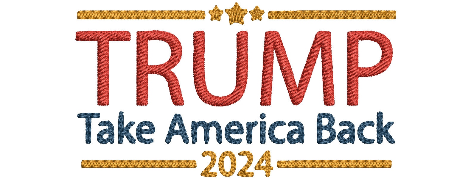 Trump 2024 Dise??o Embroidery Machine Patr??n 28 Etsy