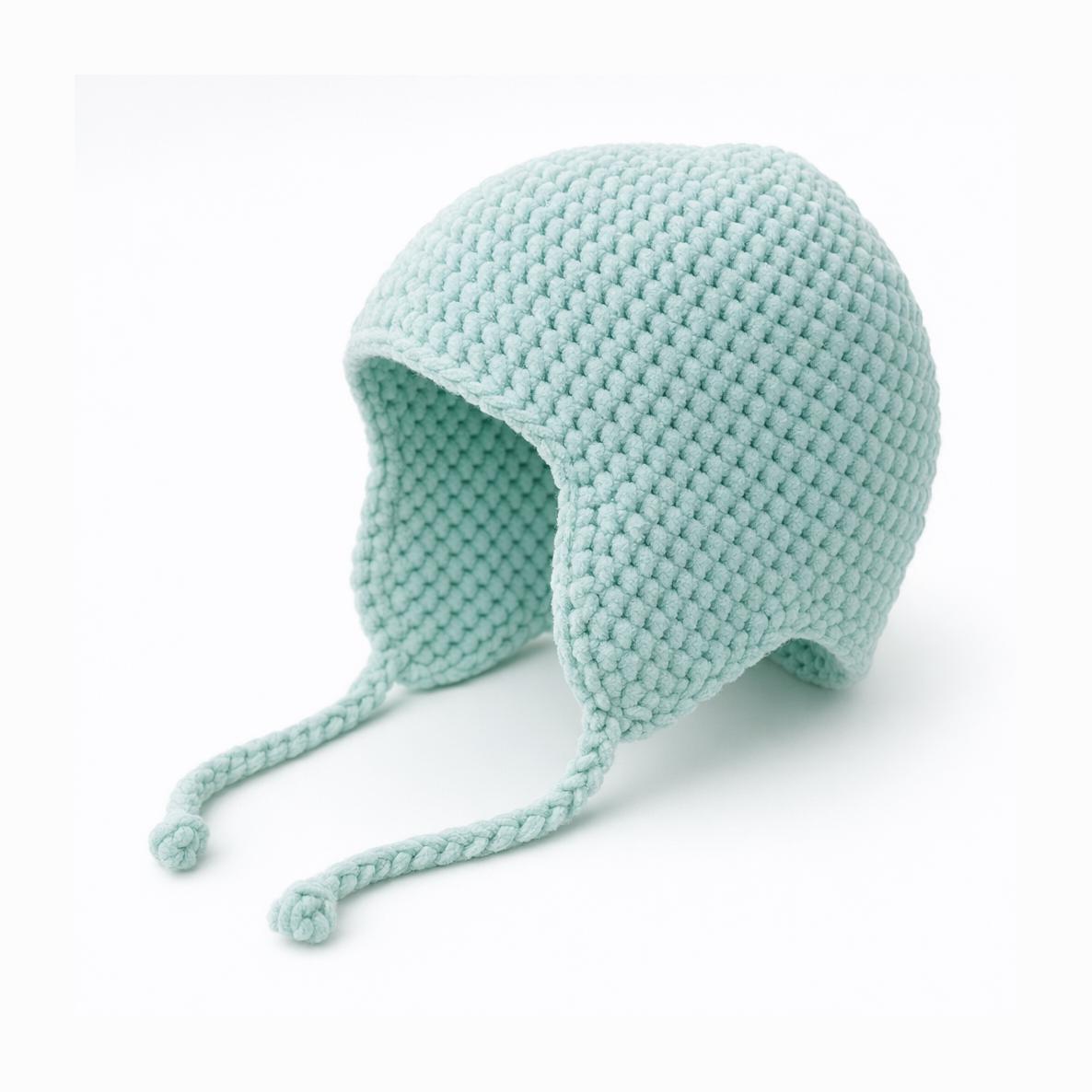 Classic Baby Earflap Hat – Easy Crochet Pattern With Long Ties Top-down ...
