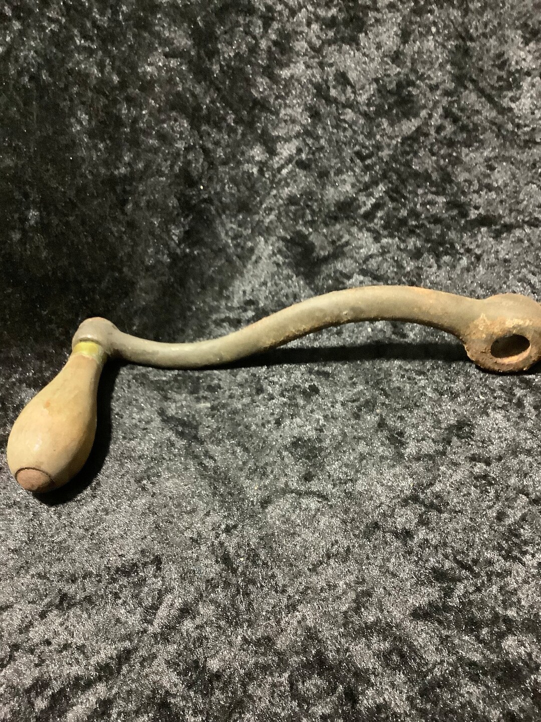 Antique Vintage Engine Crank Handle 9 Cast Iron Wood Handle Etsy