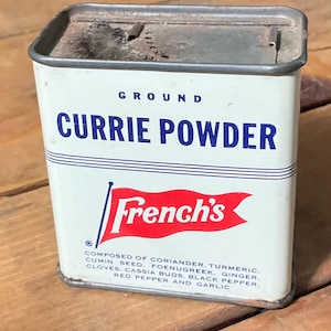 Vintage French’s Curry Powder Tin - Vintage Advertising Tins - Vintage Kitchen