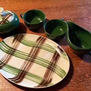 Vintage MCM Genuine Handpainted Dinnerware Coffee/ Tea Set