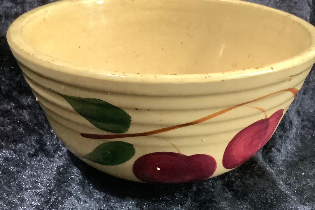 Vintage Watts Pottery USA 6 Cherry Bowl Farmhouse Decor - Etsy