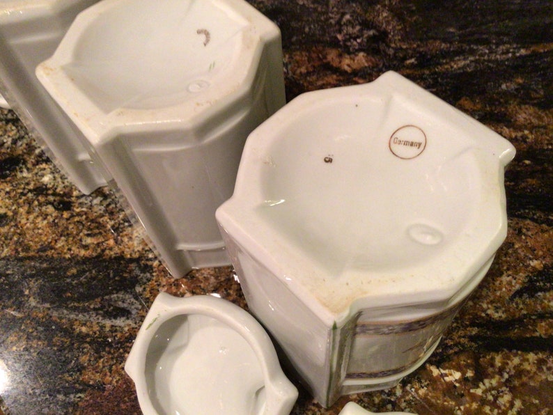 Vintage German Porcelain Canisters 1930s Etsy