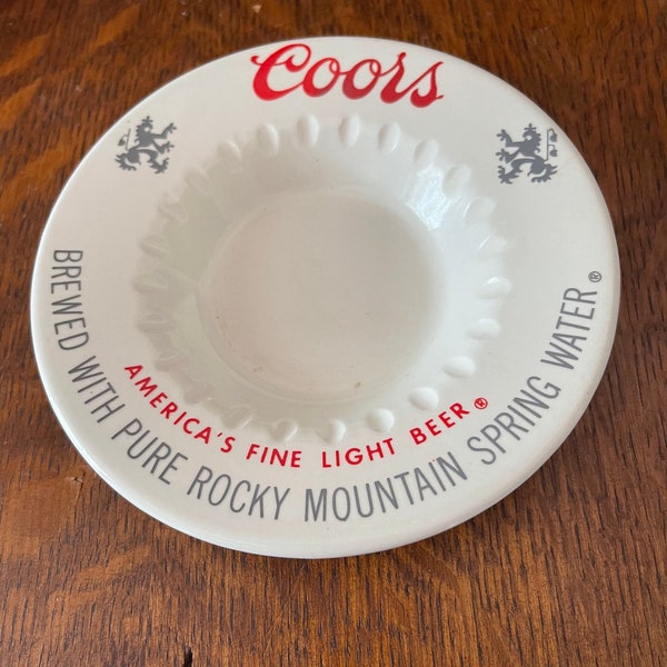Vintage Coors Light Beer Advertising Ashtray- Man Cave Decor