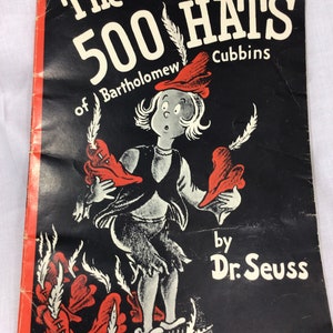 Dr. Seuss The 500 Hats of Bartholomew Cubbins, Vintage 1966 Taschenbuch Scholastic