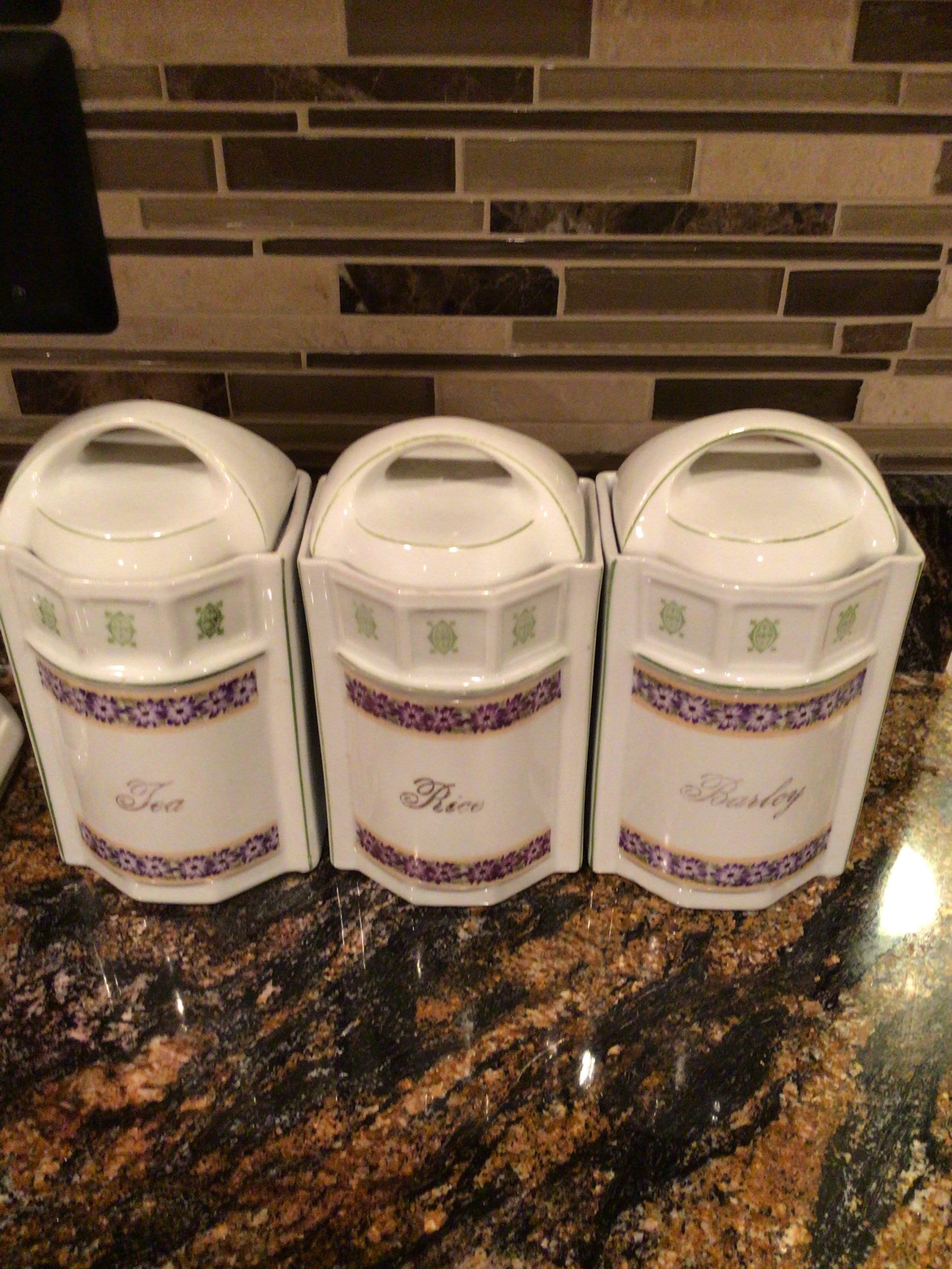 Vintage German Porcelain Canisters 1930s Etsy