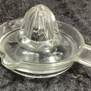 Vintage Small Clear Glass Juice Reamer - Depression Glass Juicer