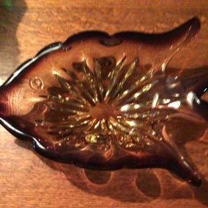 vintage Hand Blown Murano Glass Fish Dish - Italian Glass - Beach Decor