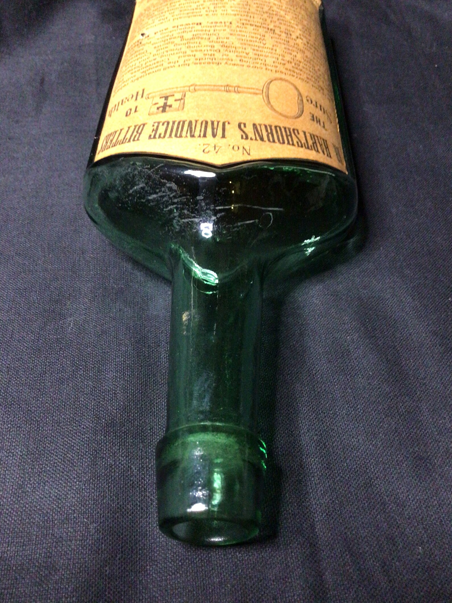 Vintage Green Dr. Hartshorns Jaundice Bitters Glass Medicine Etsy