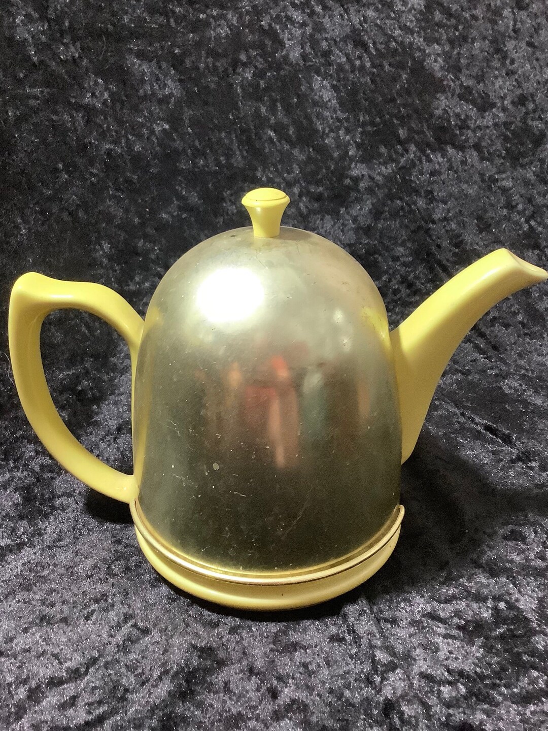 Vintage 1950s Yellow Hall Teapot With Metal Cozy / Collectable Etsy