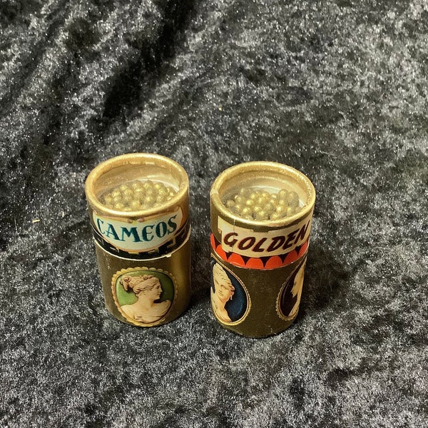 Lot of 2 vintage Cameos Gold Matches - Vintage Collectable Matches
