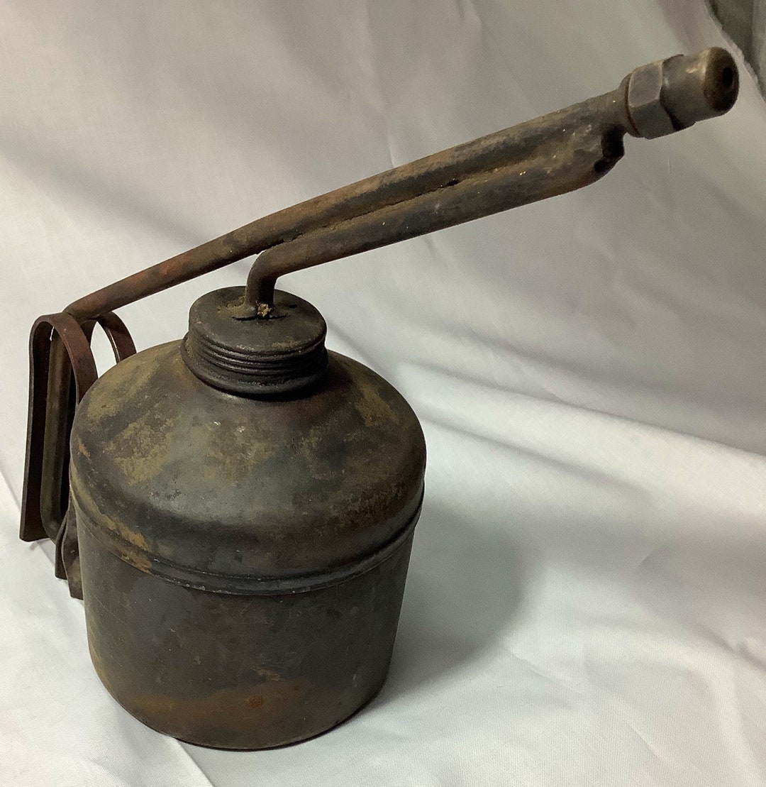 Vintage Pump Oil Can / Long Spout Oil Can Man Cave Decor Etsy