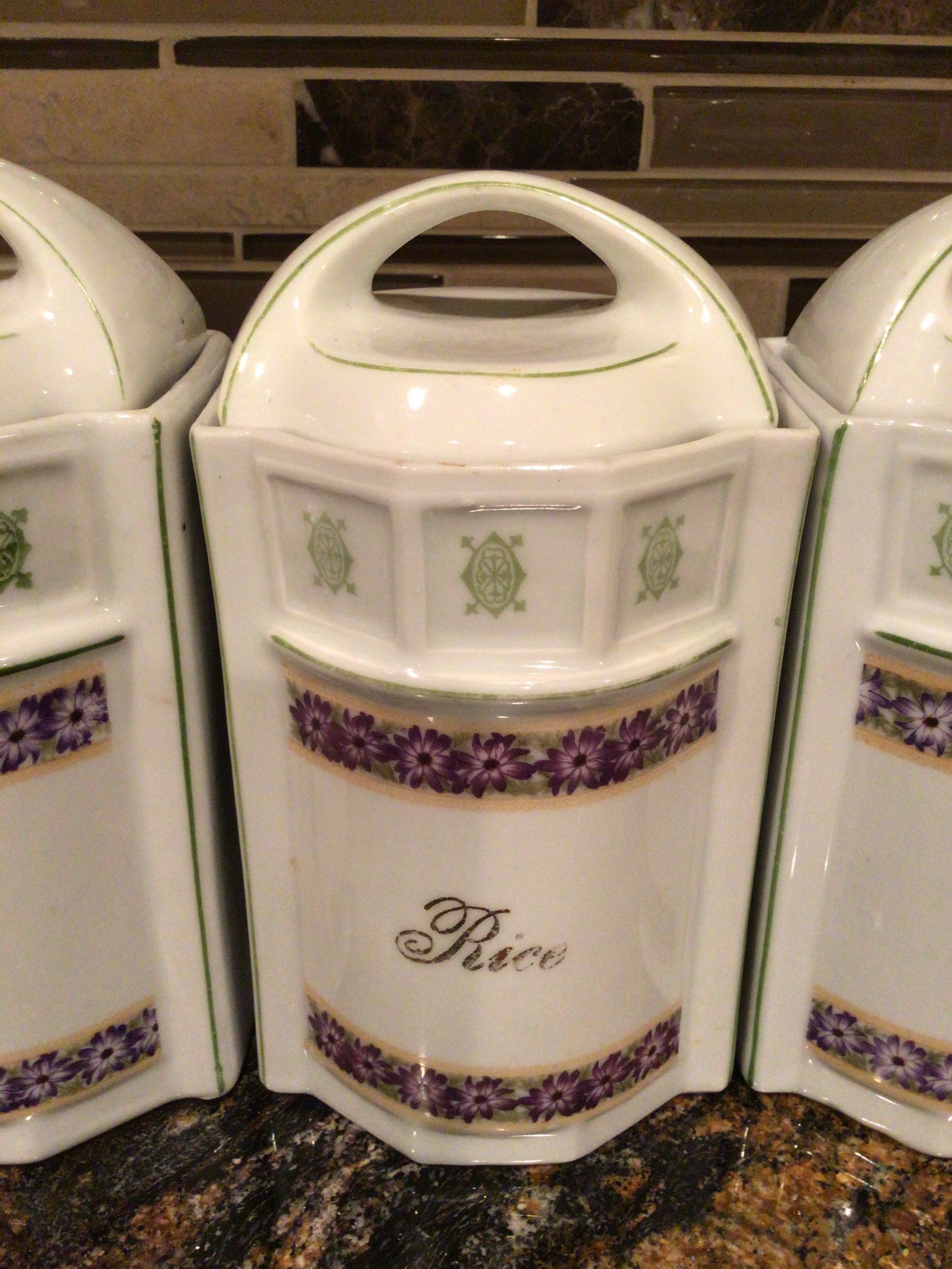 Vintage German Porcelain Canisters 1930s Etsy