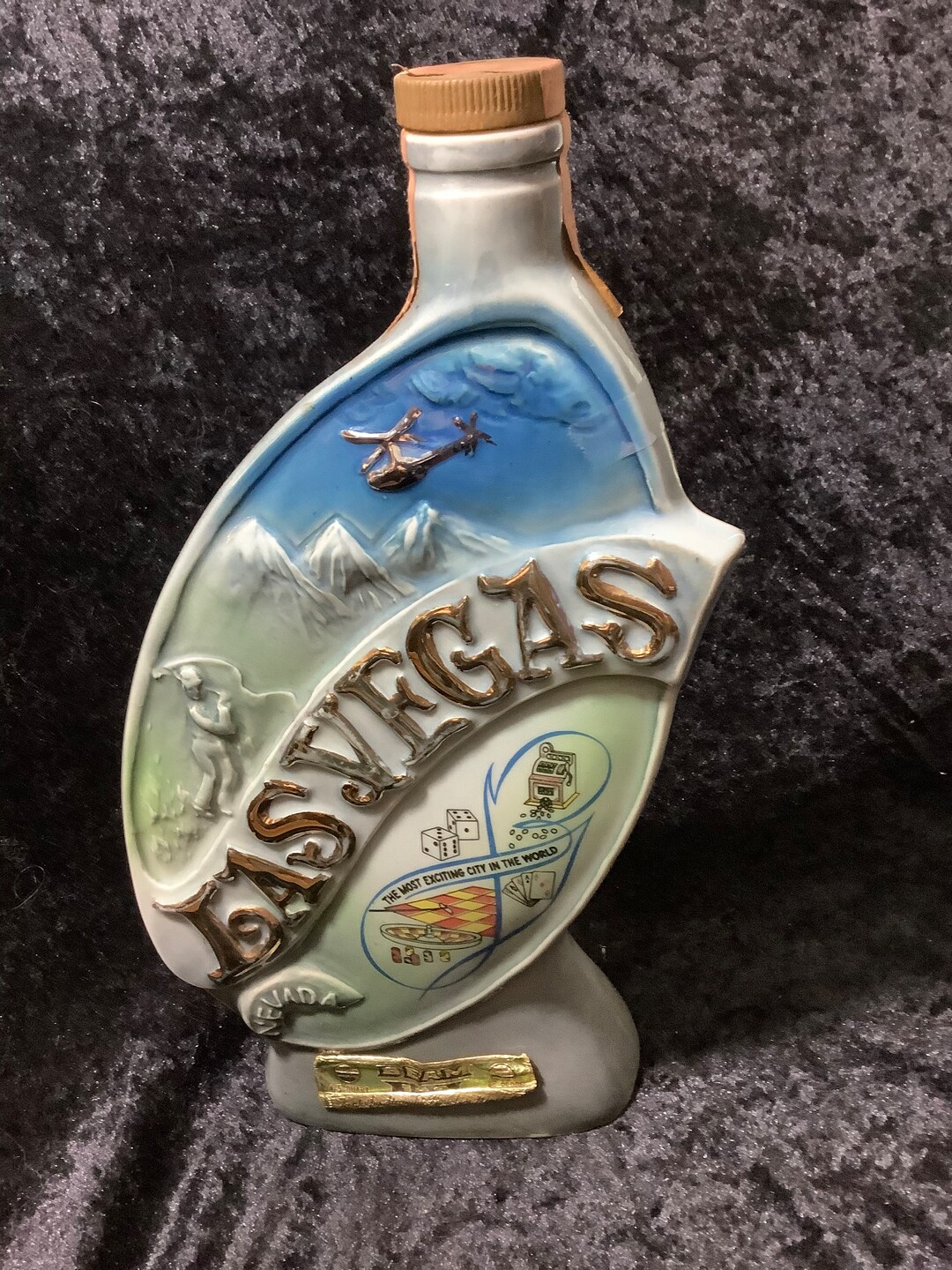 Vintage Jim Beam Las Vegas Nevada 1969 Whiskey Decanter Vintage