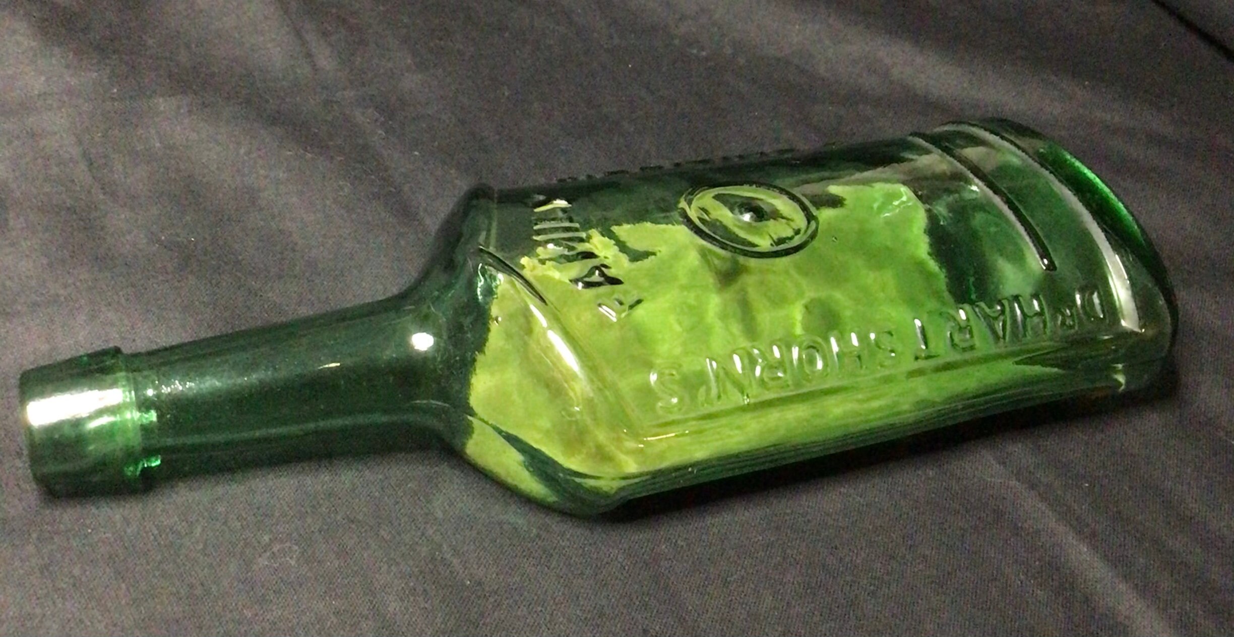 Vintage Green Dr. Hartshorns Jaundice Bitters Glass Medicine Etsy