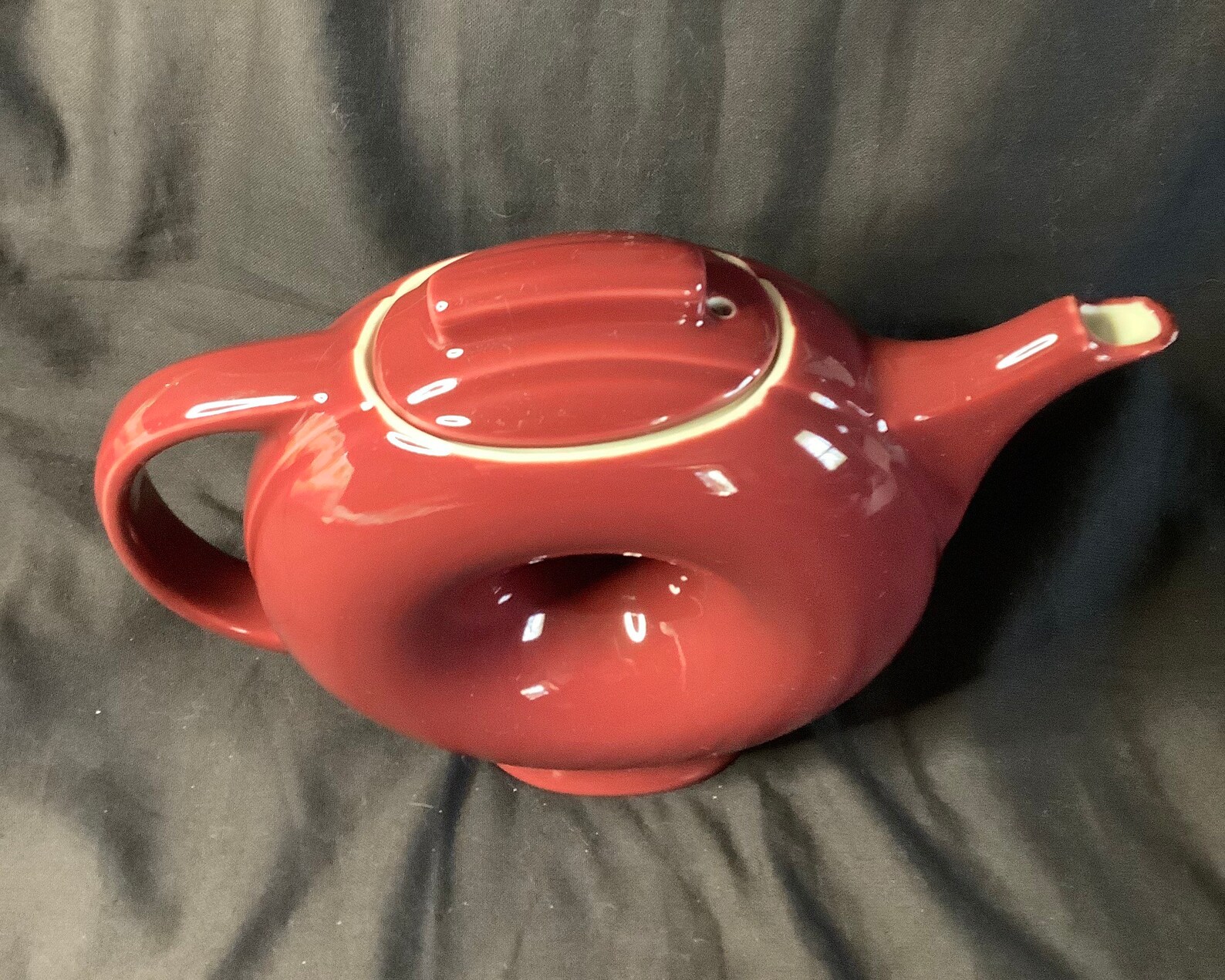 Vintage Hall China Donut Teapot Made in the USA .. Art Deco Etsy