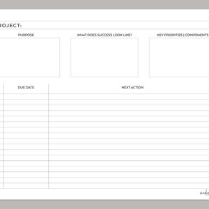 Printable Planner, Project Planning Bundle, Project List, Brainstorming ...