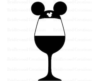 Mickey Wine Glass SVG: Mom Epcot Shirt Design (Digital Download)