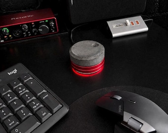 CKnob Scarlett - uniquely crafted concrete multimedia (volume, mouse wheel scroll, video seek) controller knob