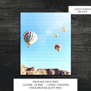 Printable Stationery Letter Size / A4 Size Lined / Unlined - Etsy