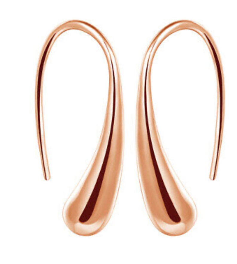 18K Solid Gold Teardrop Raindrop Earrings 6 Grams of Solid Etsy