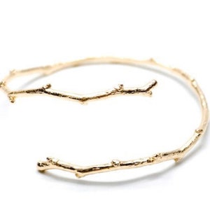 18K solid gold branch bracelet