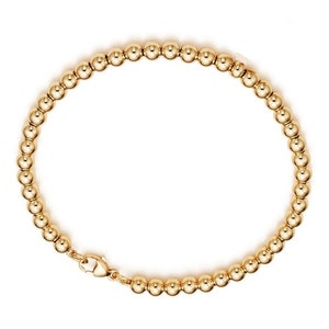 18k Solid Gold Beaded Bracelet