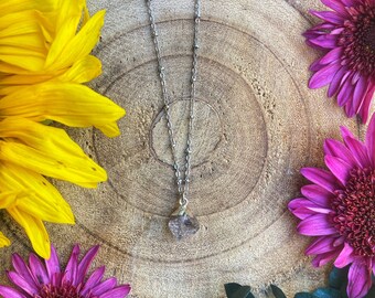 Herkimer Diamond Necklace, Dainty, Free Shipping, Intention Necklace, Crystal Necklace, Gemstone Handmade, Boho & Hippie, Gift for Her