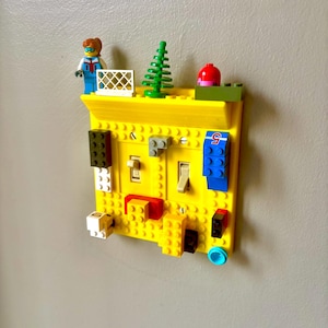 Brick Light Double Switch Plate Cover Lego-Compatible
