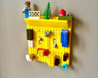 Couvercle de plaque double interrupteur Brick Light, compatible Lego