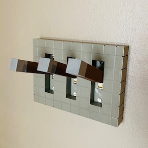 Minecraft-Inspired Lever Triple Light Switch Plate