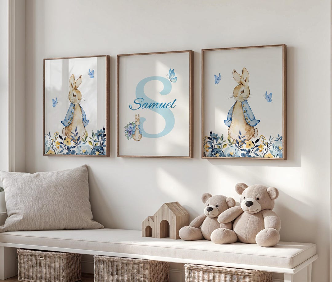 Peter Rabbit Nursery Prints, Vintage Nursery Decor Girl, Beatrix Potter ...
