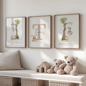 Winnie the Pooh Nursery Art Prints: Classic Watercolor Decor (Digital Download