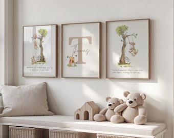 Winnie Puuh Kinderzimmer Kunstdrucke: Klassisches Aquarell Dekor (Digitaler Download