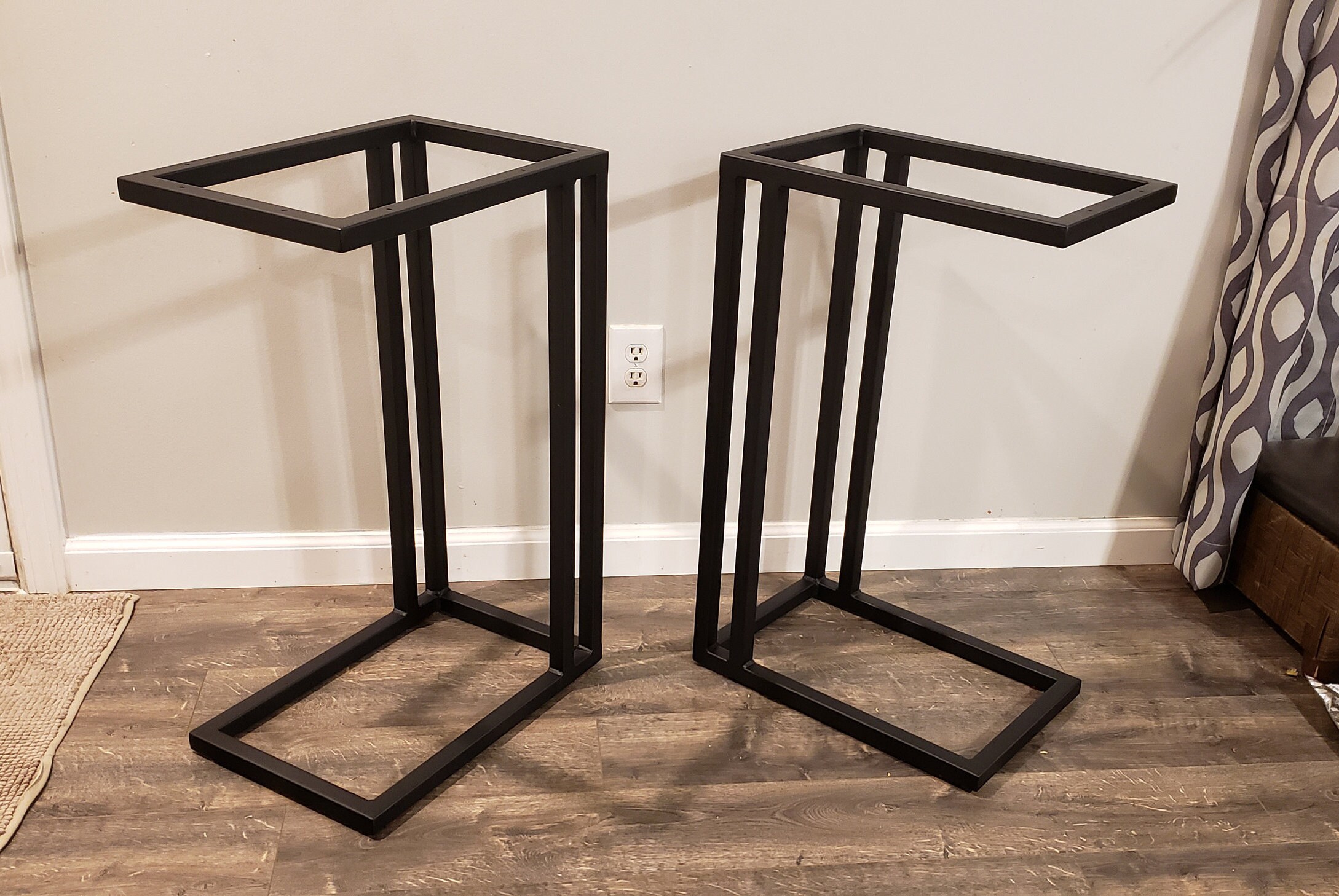 DIY C Table / End Table Frame Only Add your own top Two Post Etsy