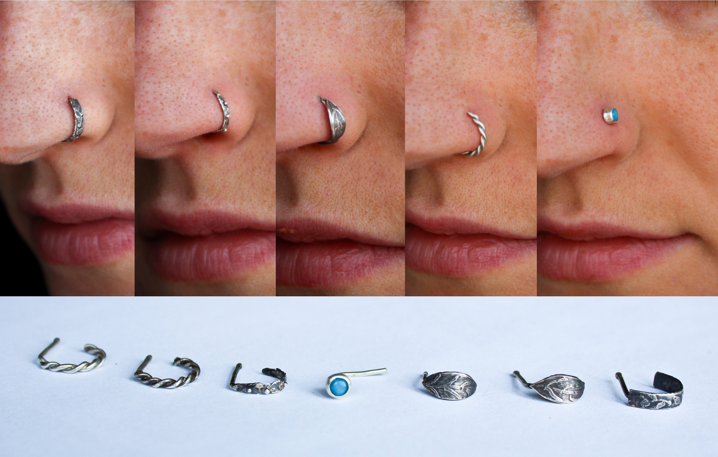 Handmade Silver Nose Rings / Assorted Sterling Silver Nose Etsy
