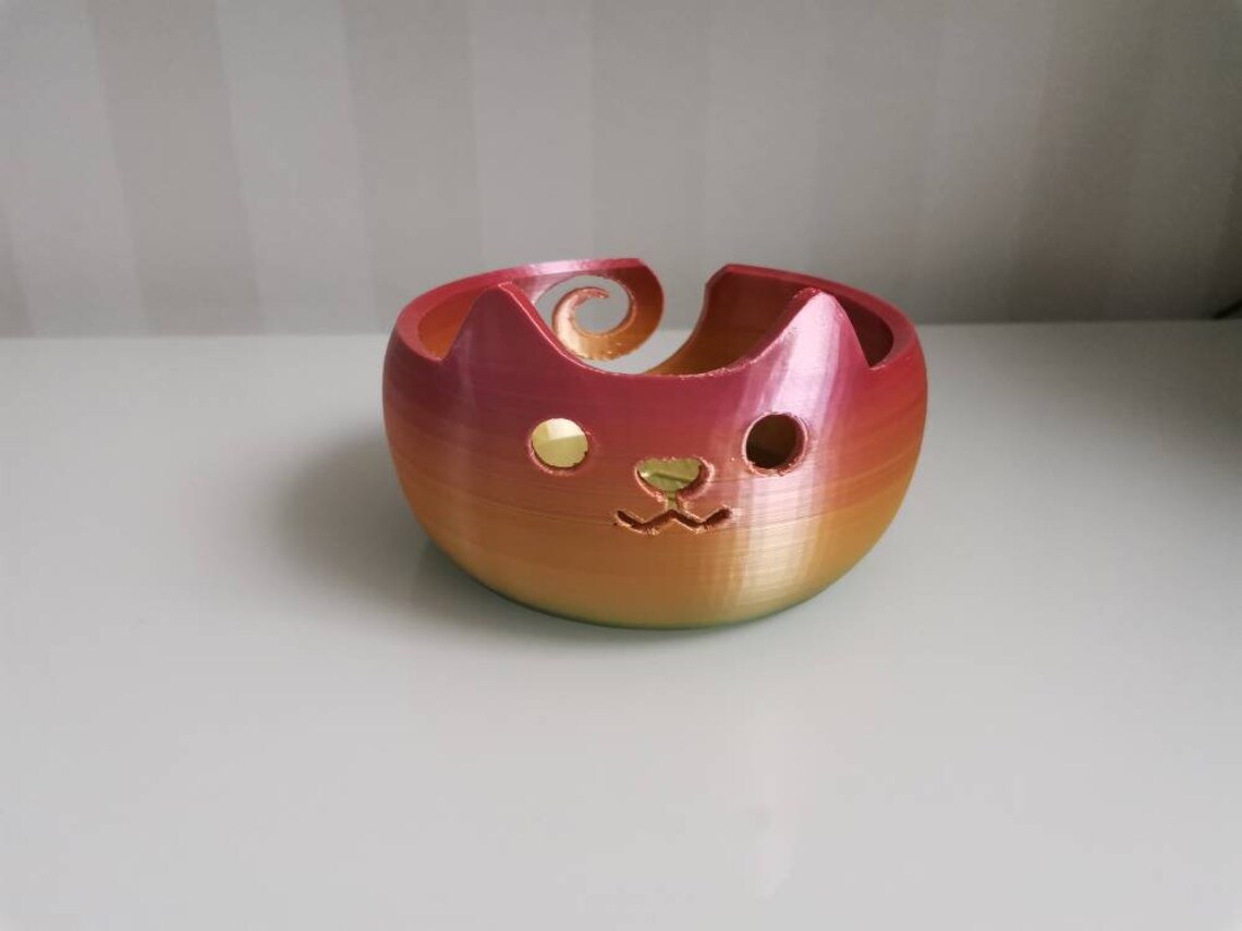 Cat Yarn Bowl 3D printed Unique one if a kind Etsy