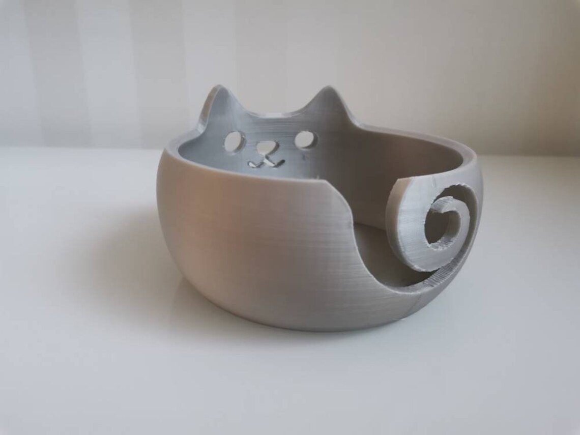 Cat Yarn Bowl 3D printed Etsy