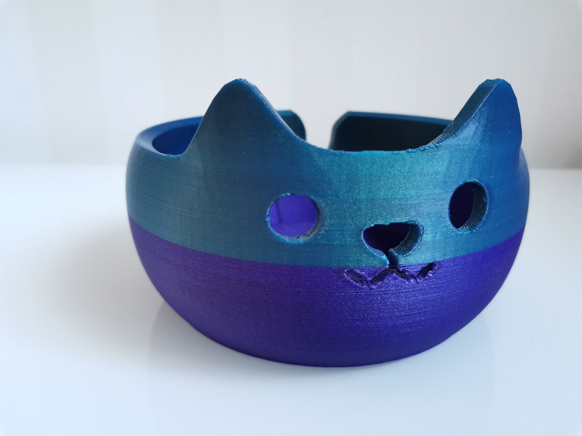 Cat Yarn Bowl 3D printed Etsy