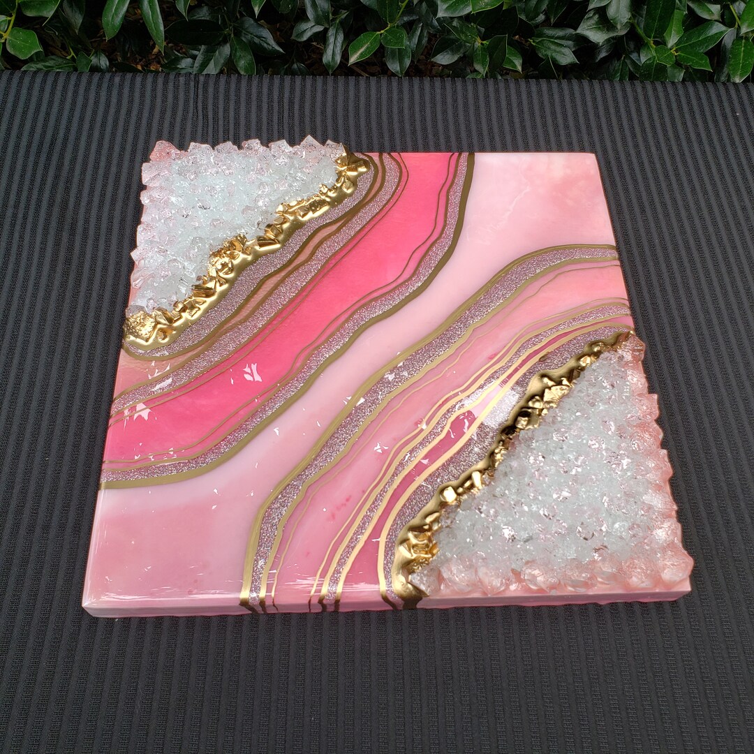 Geode Painting / Geode Art / Geode Resin Art / Resin Painting / 12x12