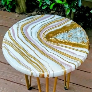 Mesa decorativa estilo geoda