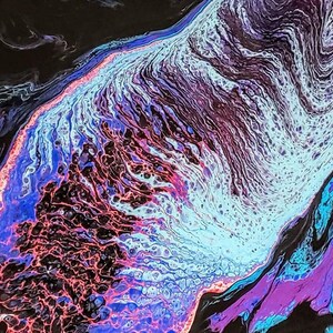 Flow Art 16x20 Galaxy One of a Kind Original Artwork