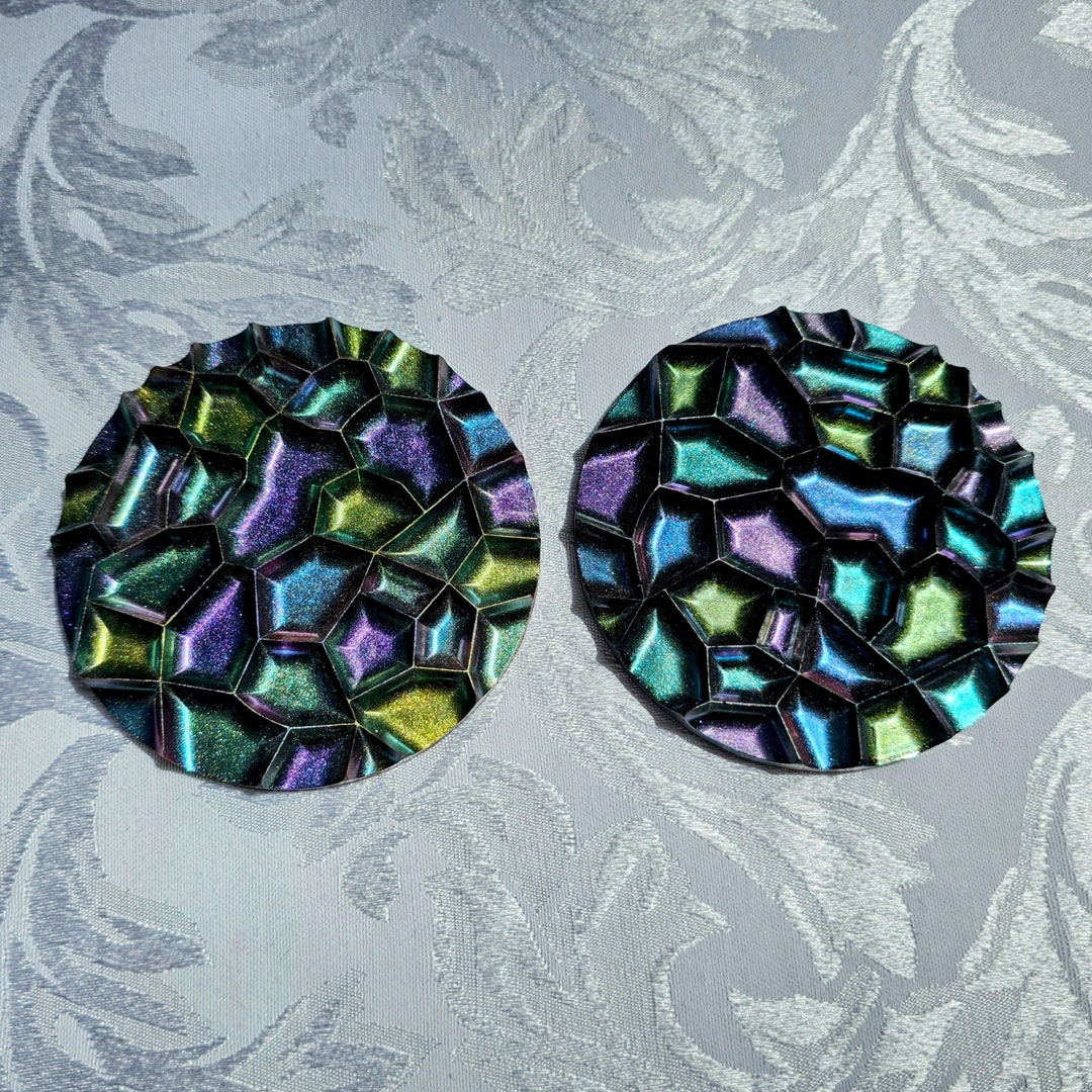 Frame Multiple Coasters Multi-colored Geometric Coasters One of a Kind - Set of 2 - Etsy