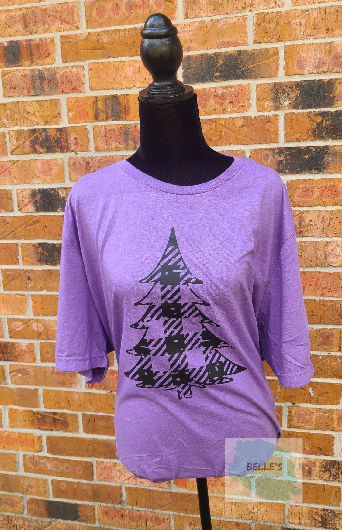 Plaid Christmas Tree Shirt, Christmas Shirt for Women, Xmas Tree Shirt