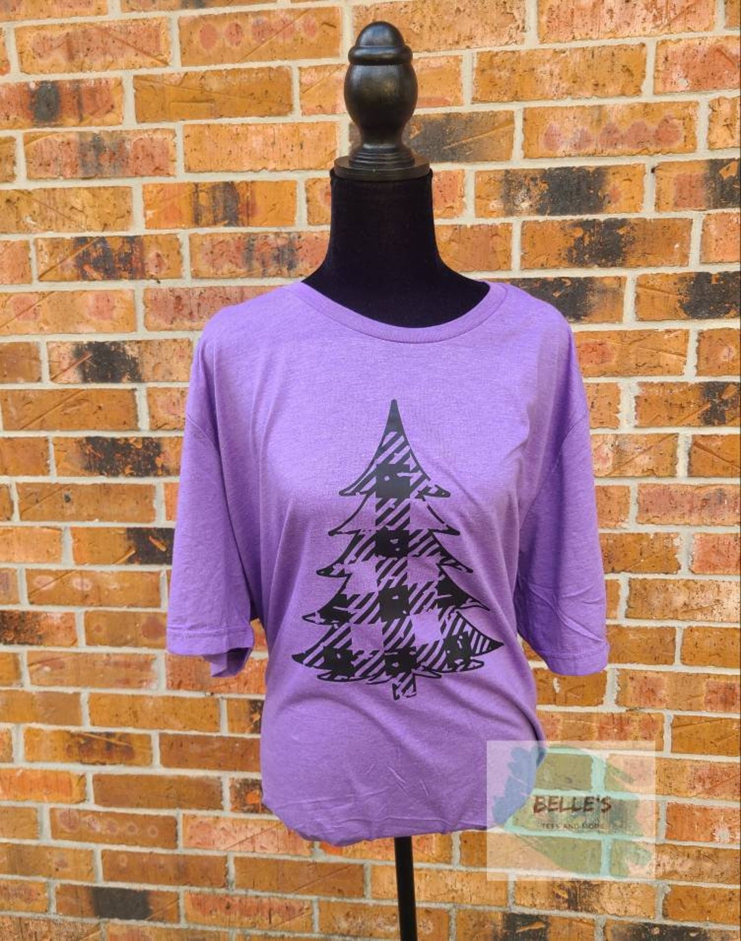 Plaid Christmas Tree Shirt, Christmas Shirt for Women, Xmas Tree Shirt Plaid Christmas Shirt