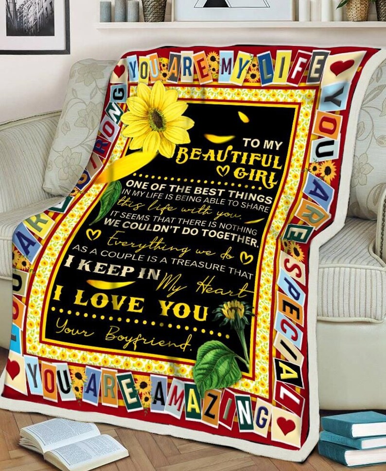 To My Girlfriend Fleece Blanket Gift From Boyfriend Gift For Etsy